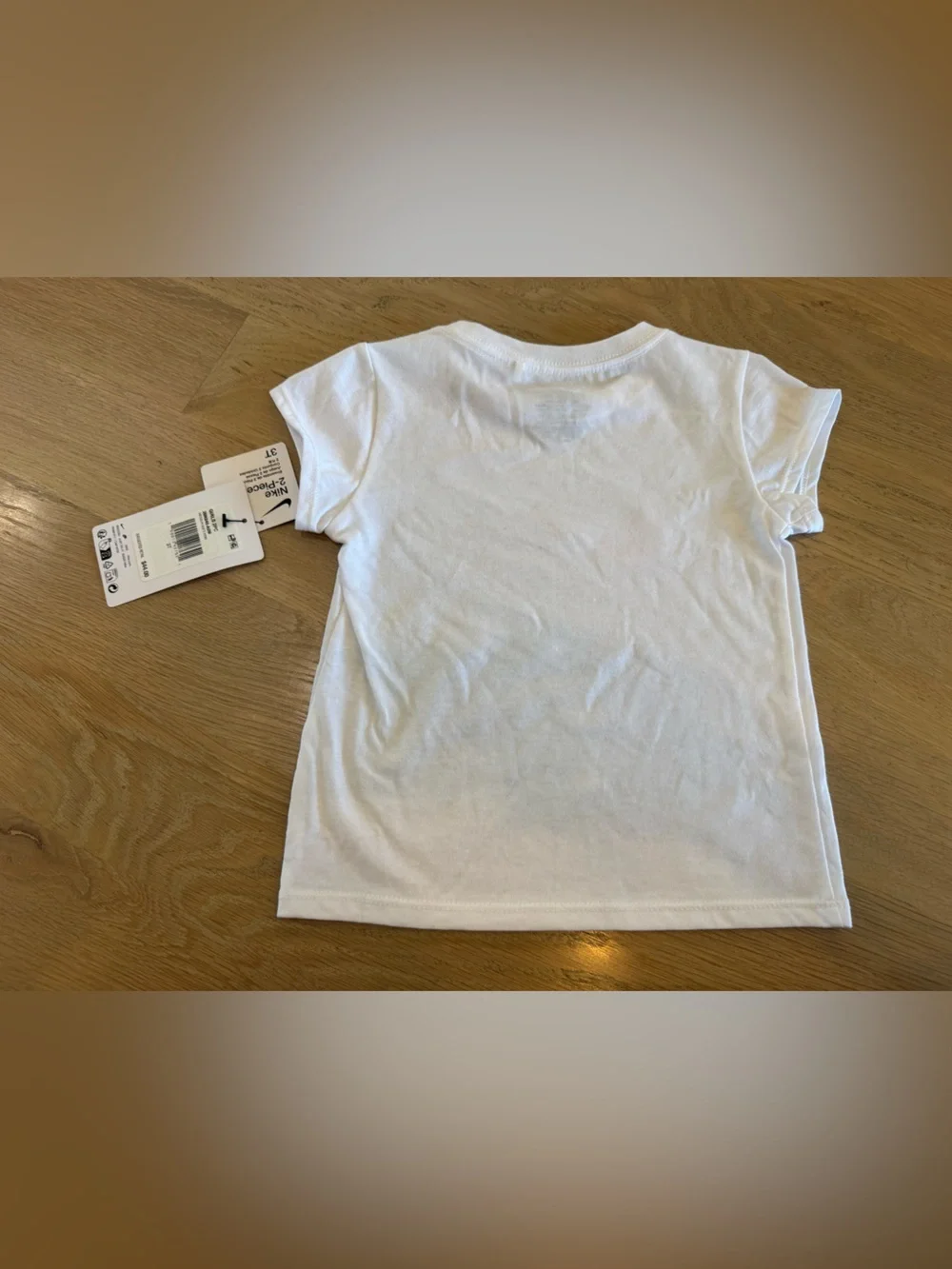 Nike Move with Nature short sleeve tshirt white / pink girls size 3T NWT